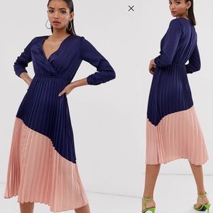 ASOS pleated midi dress
